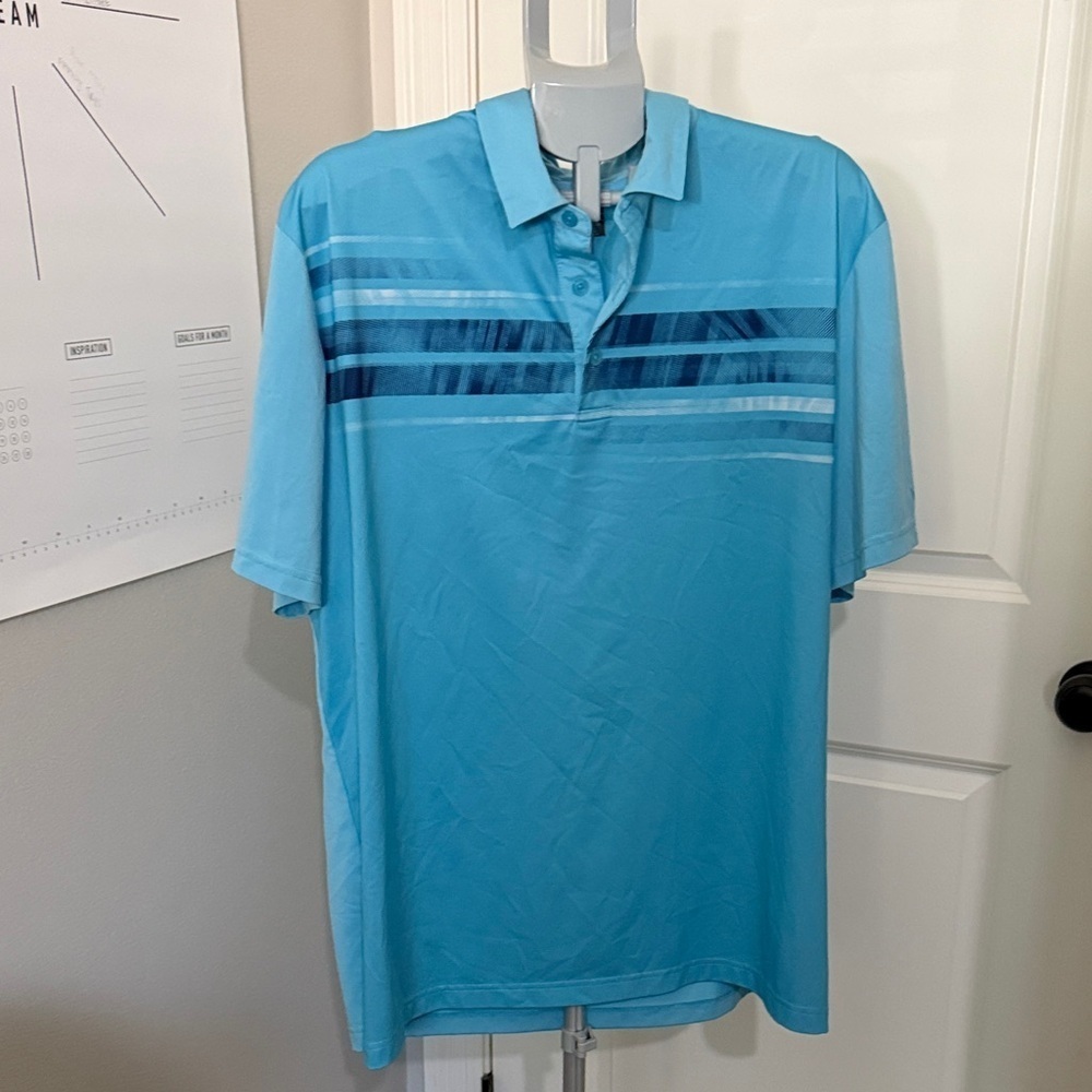 Callaway Blue Striped Polo Shirt for Men